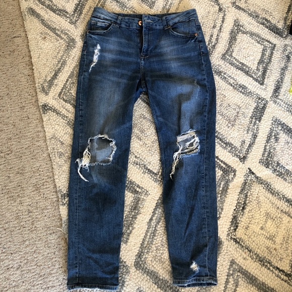 DIVIDED By H&M Blue Distressed Jeans size 8 - Picture 1 of 6